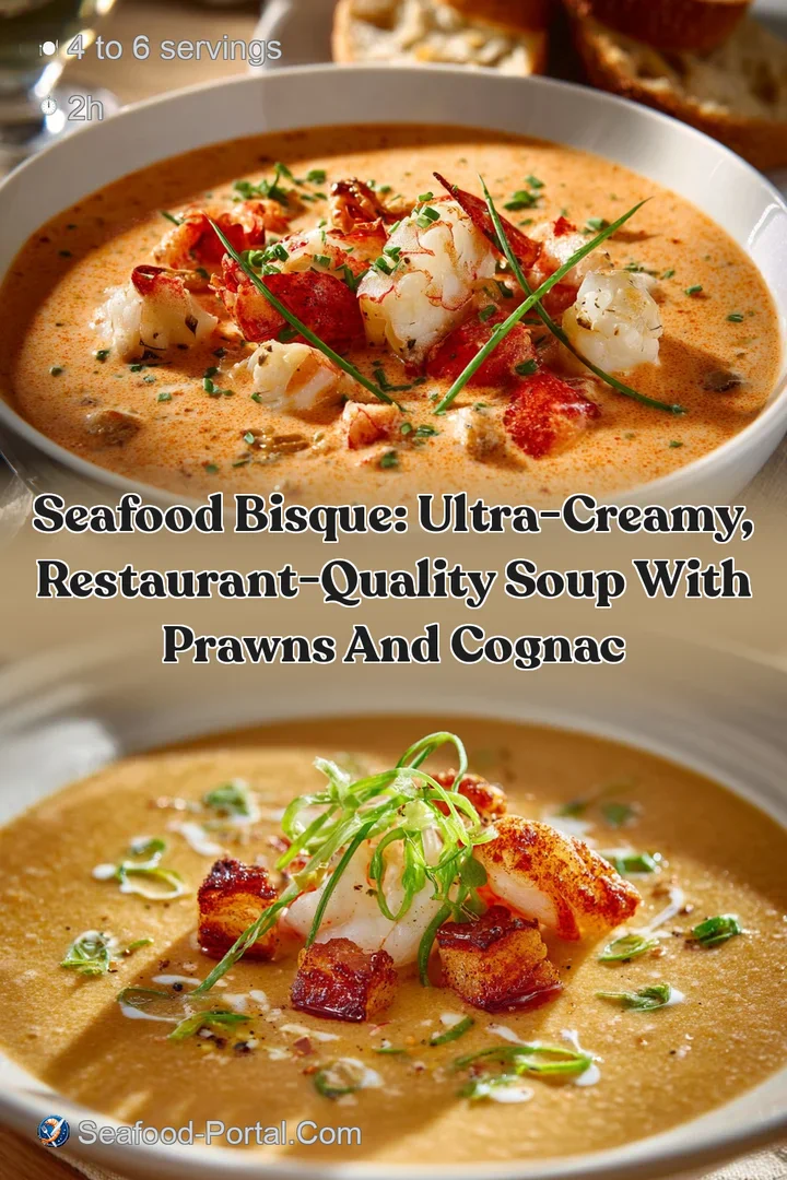 Seafood Bisque: Ultra-Creamy Restaurant-Quality Soup with Prawns and Cognac