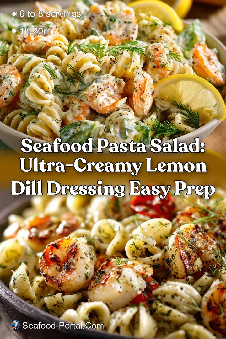 Seafood Pasta Salad: Ultra-Creamy Lemon Dill Dressing Easy Prep
