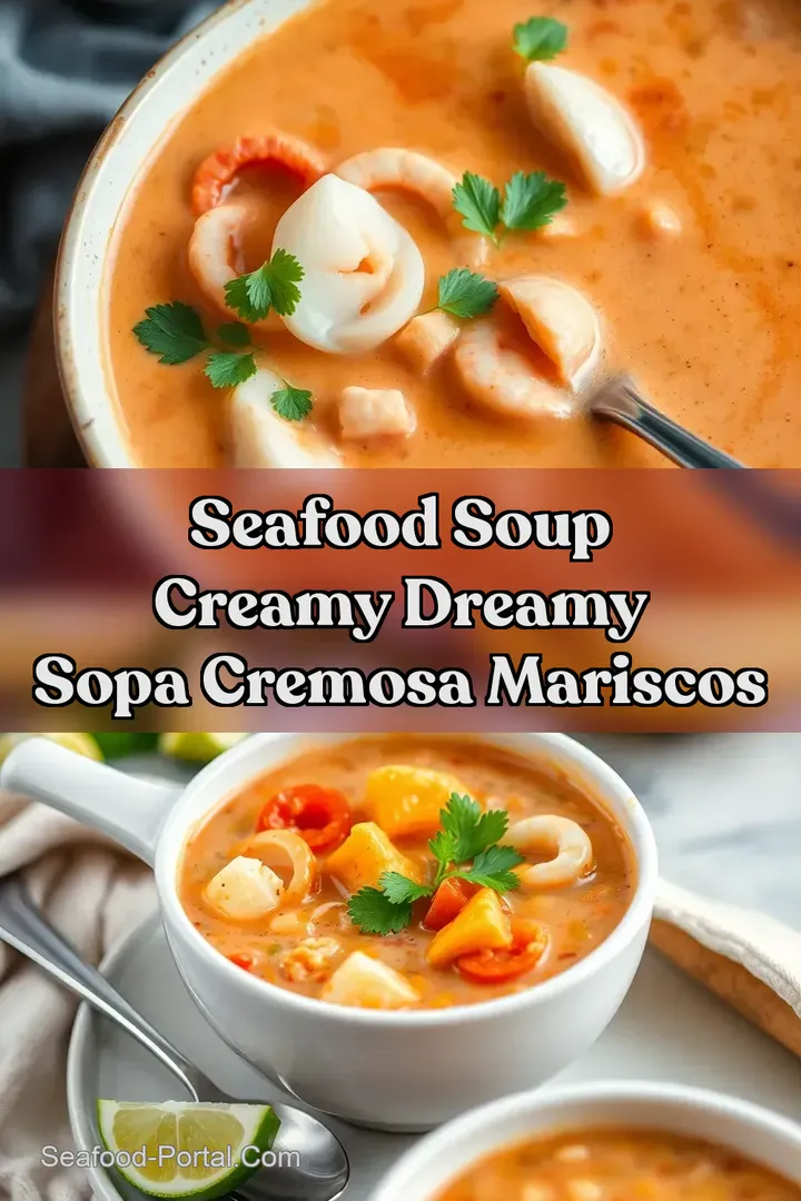 Seafood Soup Creamy Dreamy Sopa Cremosa Mariscos