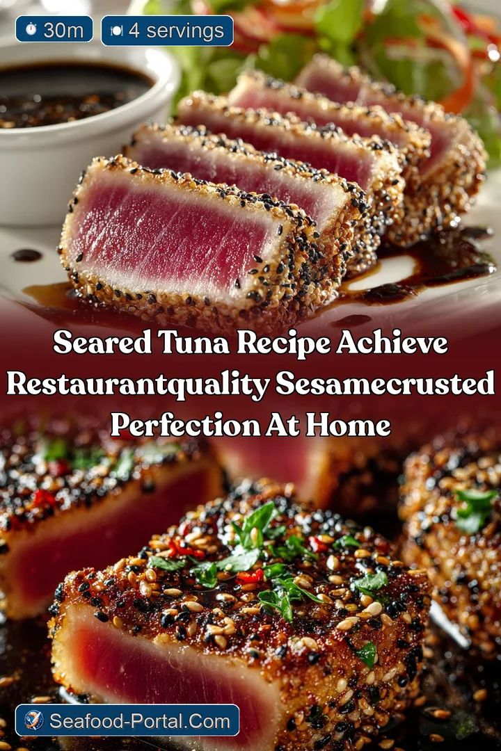 Seared Tuna Recipe Achieve RestaurantQuality SesameCrusted Perfection at Home