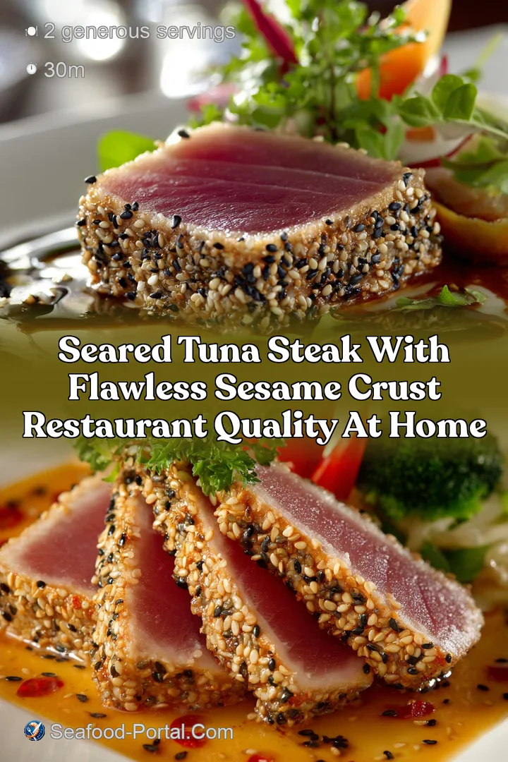 Seared Tuna Steak with Flawless Sesame Crust Restaurant Quality at Home