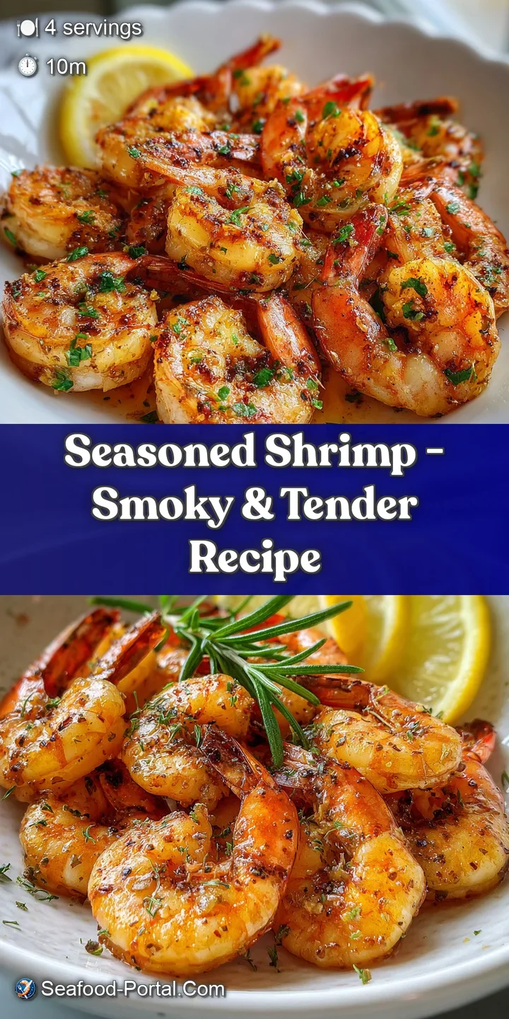 Close-up of succulent, seasoned shrimp, seared to perfection. Hints of spice. Warm oil glistening, looks juicy and flavorful.