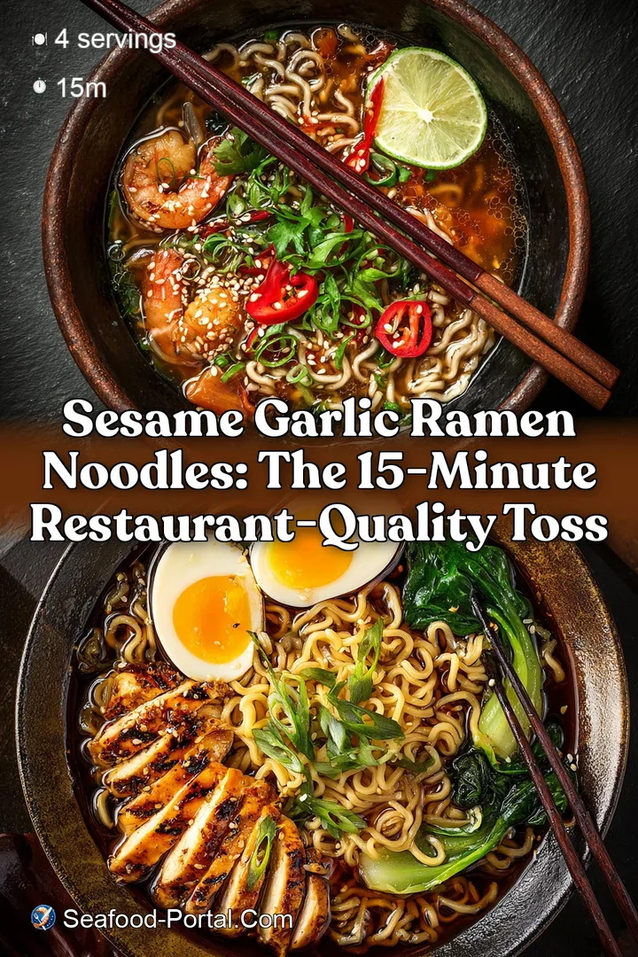 Sesame Garlic Ramen Noodles: The 15-Minute Restaurant-Quality Toss