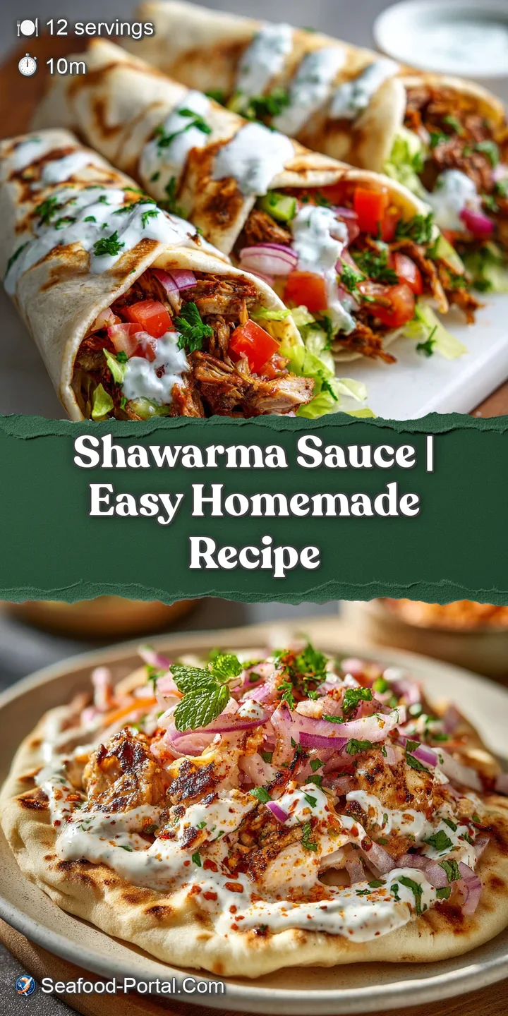 Close-up of thick, creamy shawarma sauce, revealing its smooth texture and hints of garlic and herbs. Irresistibly delicious.