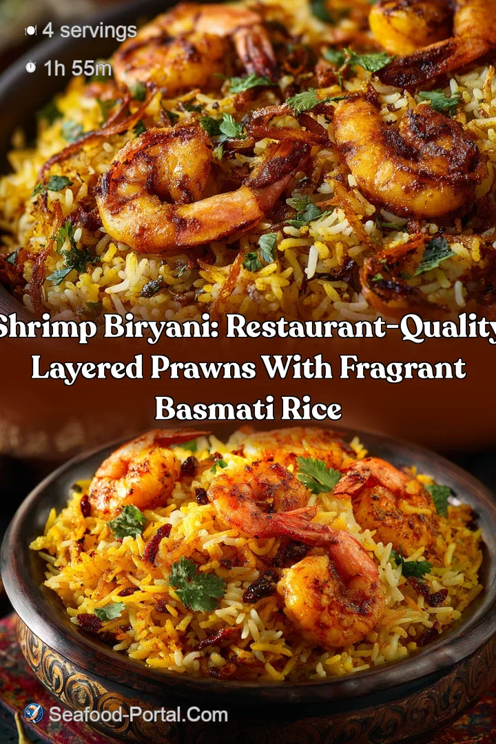 Shrimp Biryani: Restaurant-Quality Layered Prawns with Fragrant Basmati Rice