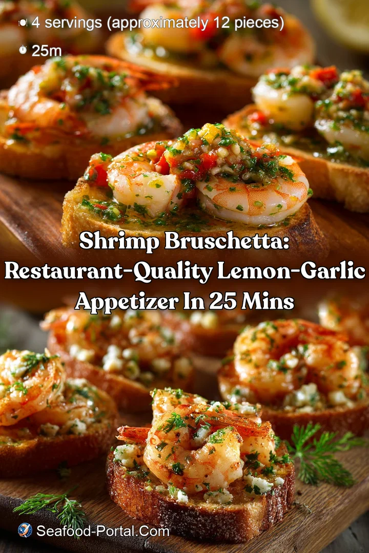 Shrimp Bruschetta: Restaurant-Quality Lemon-Garlic Appetizer in 25 Mins