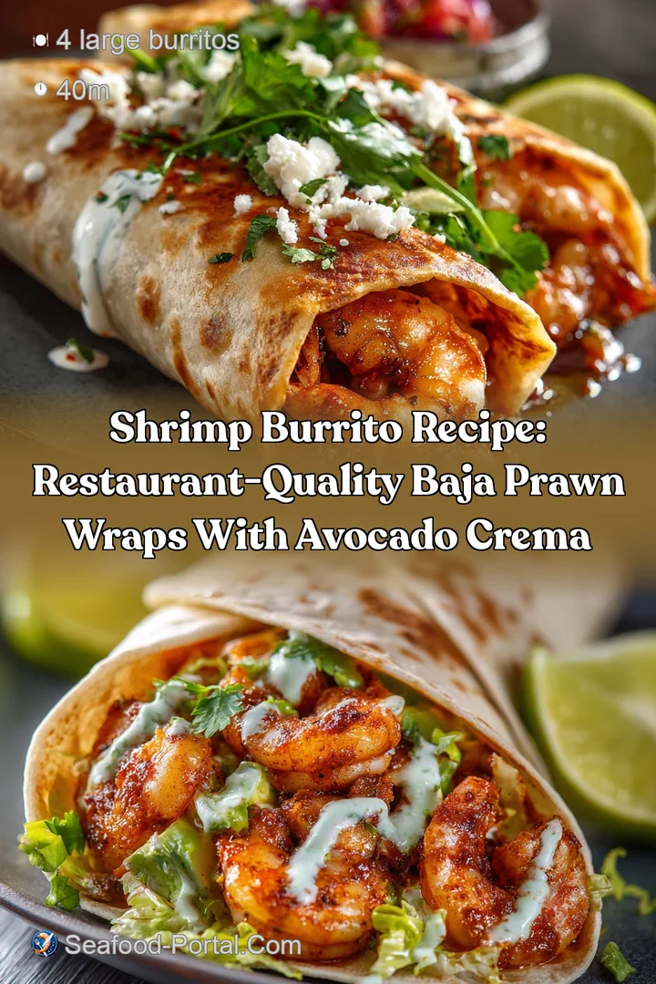 Shrimp Burrito Recipe: Restaurant-Quality Baja Prawn Wraps with Avocado Crema