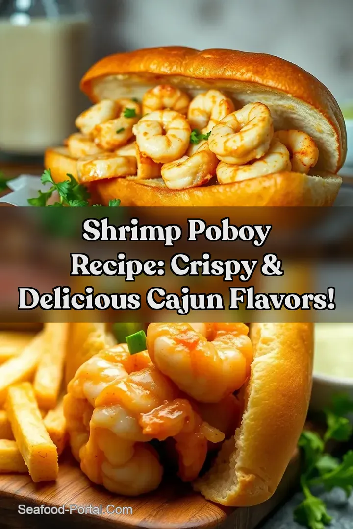 Shrimp Poboy Recipe: Crispy & Delicious Cajun Flavors! : PIN FOR LATER Shrimp Poboy Recipe: Crispy & Delicious Cajun Flavors!