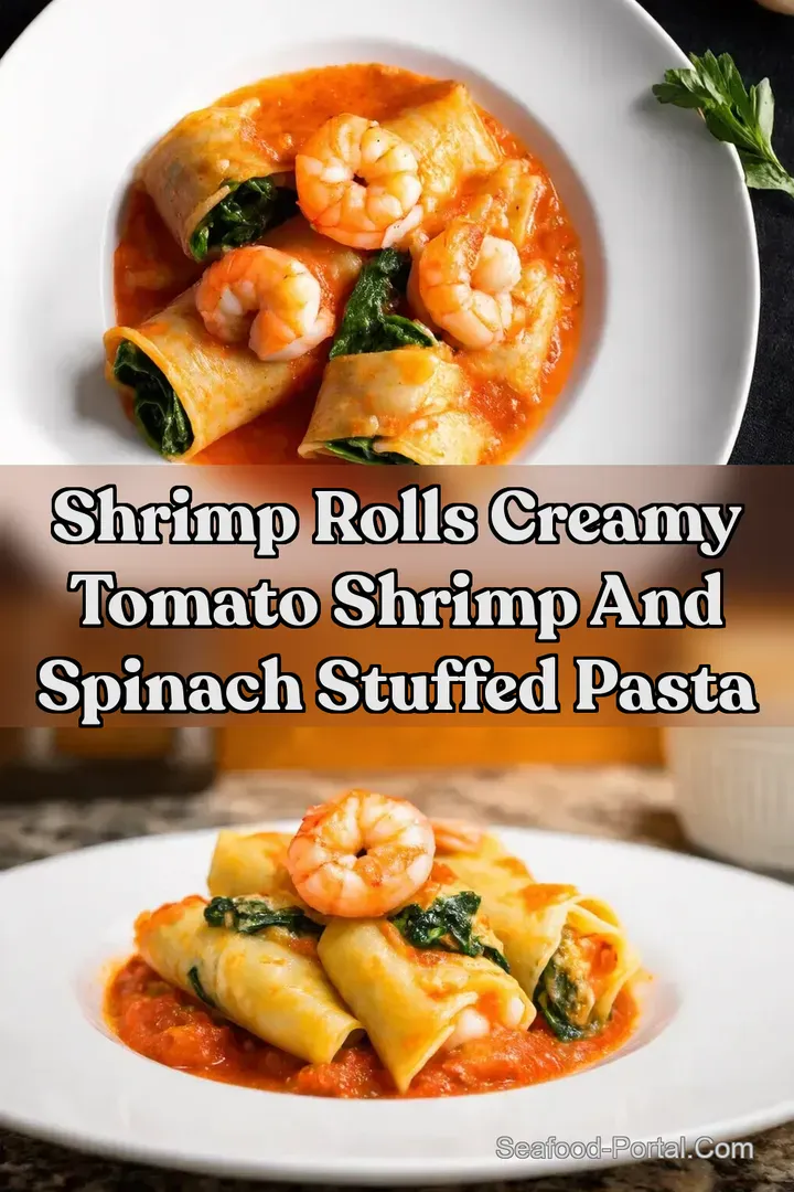 Shrimp Rolls Creamy Tomato Shrimp and Spinach Stuffed Pasta