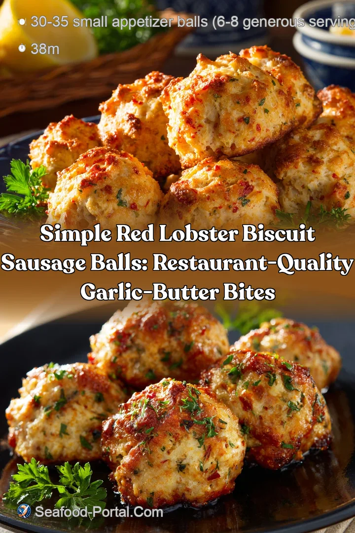 Simple Red Lobster Biscuit Sausage Balls: Restaurant-Quality Garlic-Butter Bites