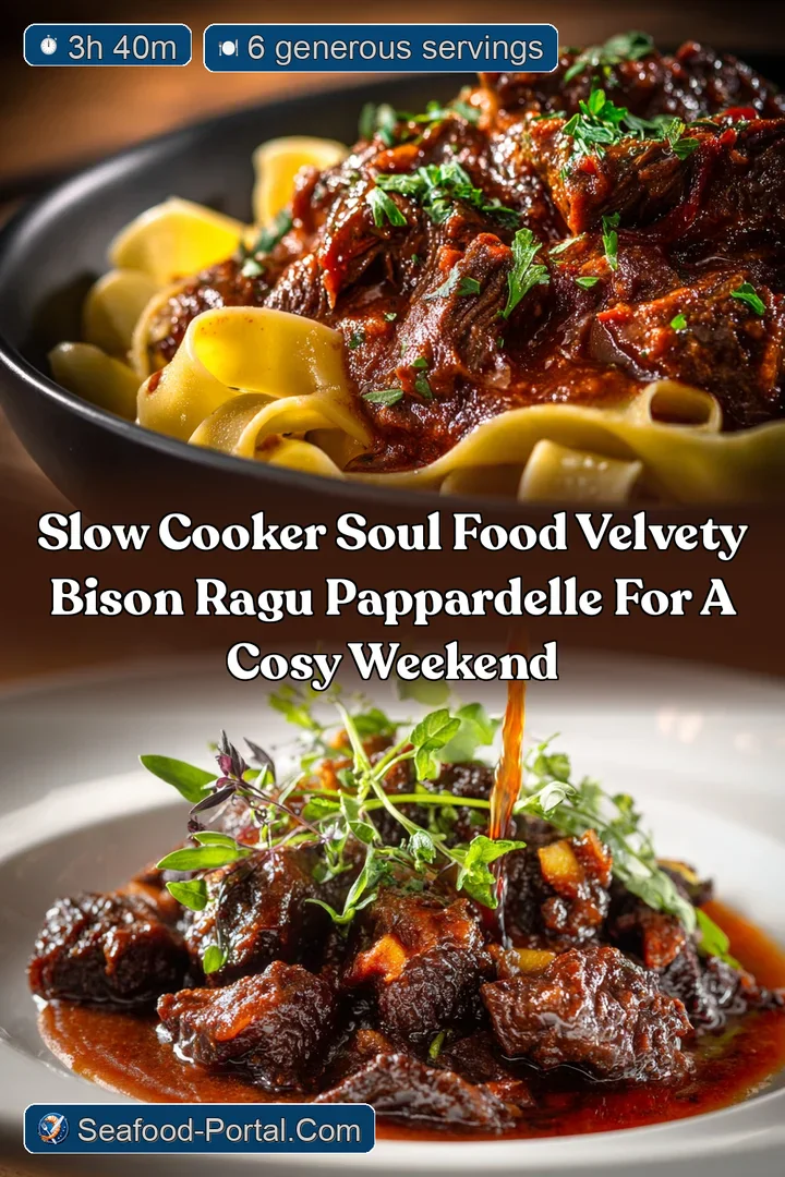 Slow Cooker Soul Food Velvety Bison Ragu Pappardelle for a Cosy Weekend