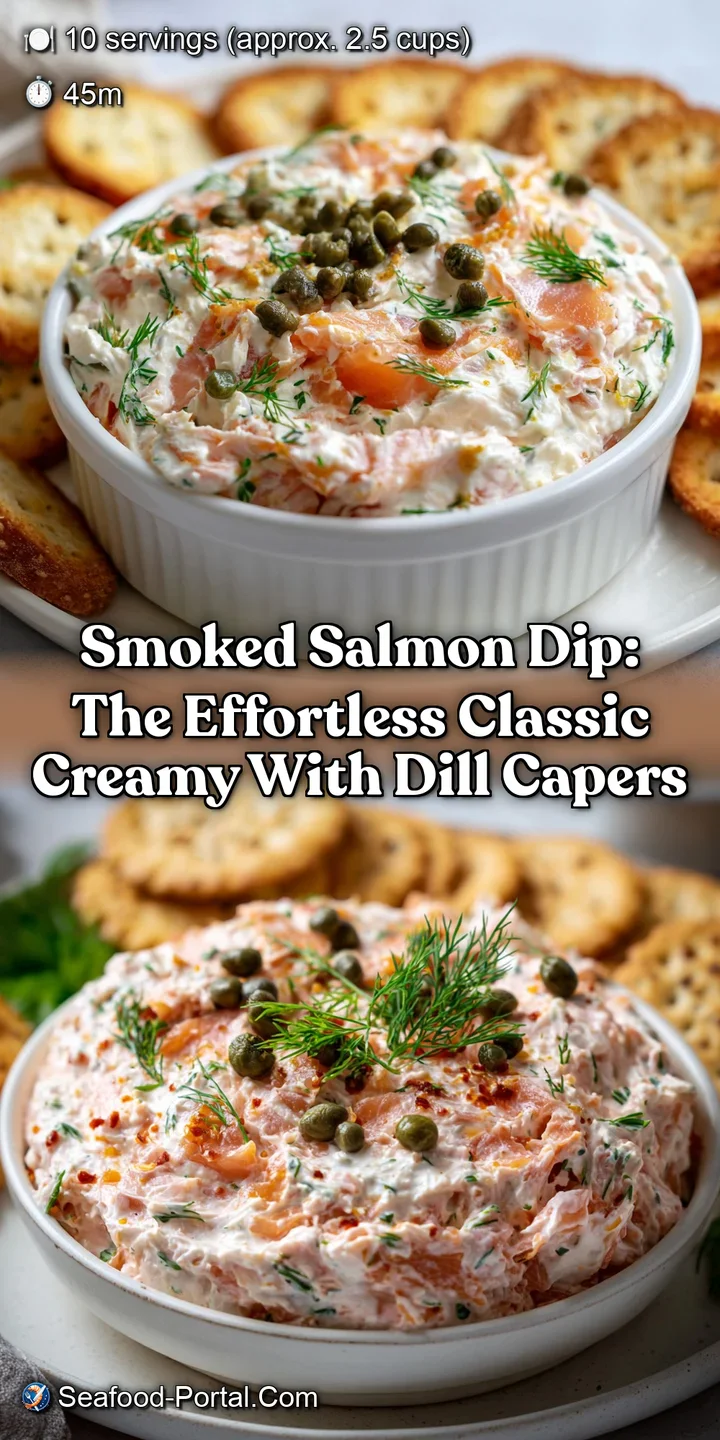 Smoked Salmon Dip: The Effortless Classic Creamy with Dill Capers