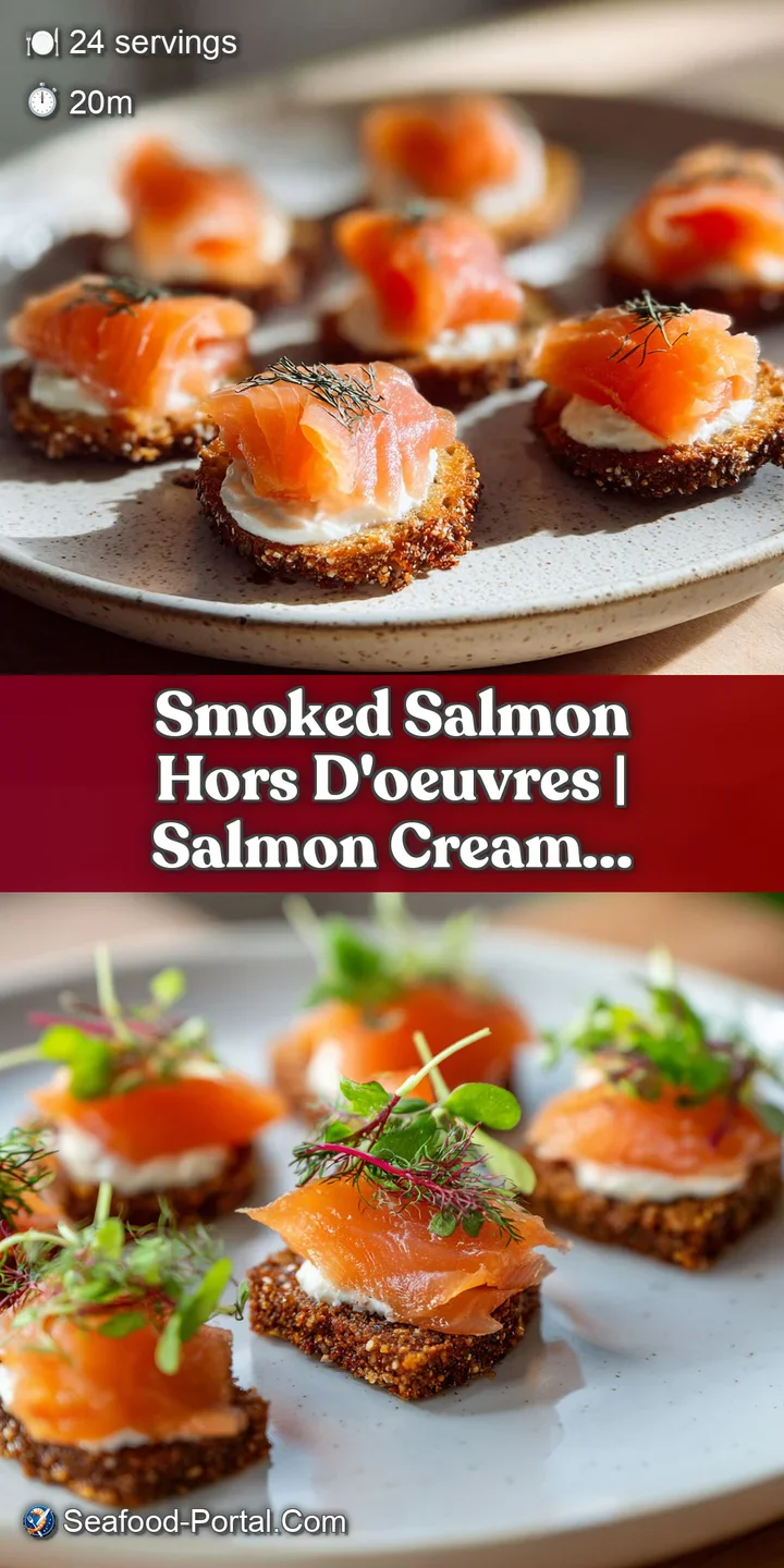 Close-up of glistening smoked salmon draped over blinis with a dollop of cr&egrave;me fra&icirc;che.