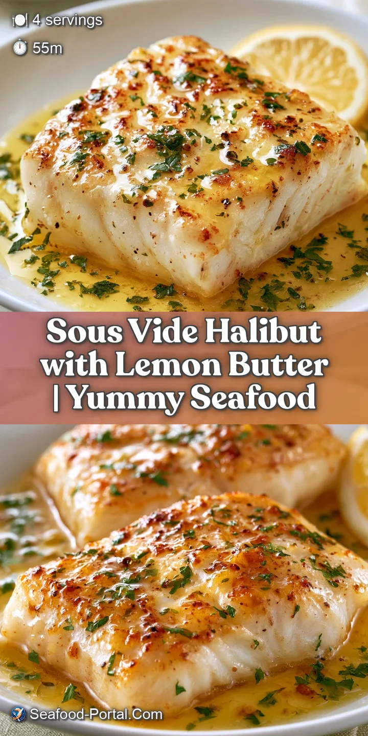 Extreme close-up of moist, flaky white fish layers glistening under a rich, silky yellow lemon butter sauce.