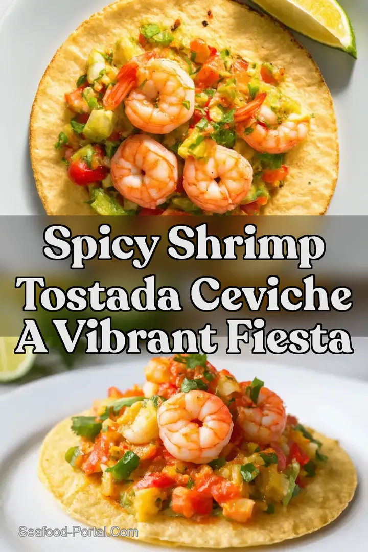 Spicy Shrimp Tostada Ceviche A Vibrant Fiesta