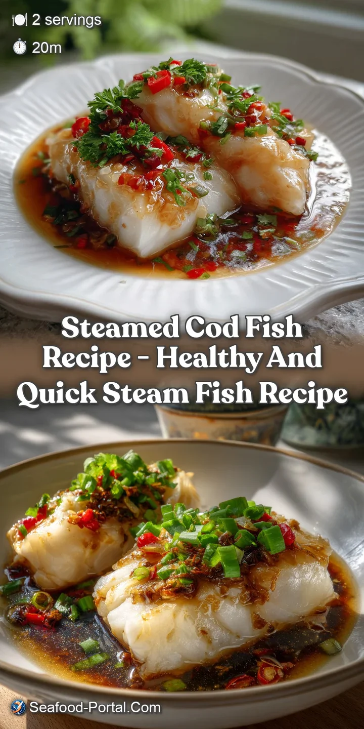 Steamed Cod Fish Recipe - Healthy and Quick Steam Fish Recipe