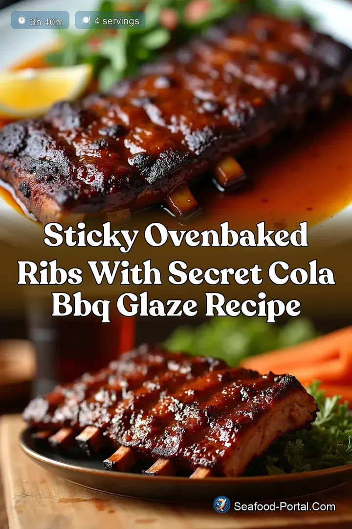 Sticky OvenBaked Ribs with Secret Cola BBQ Glaze Recipe