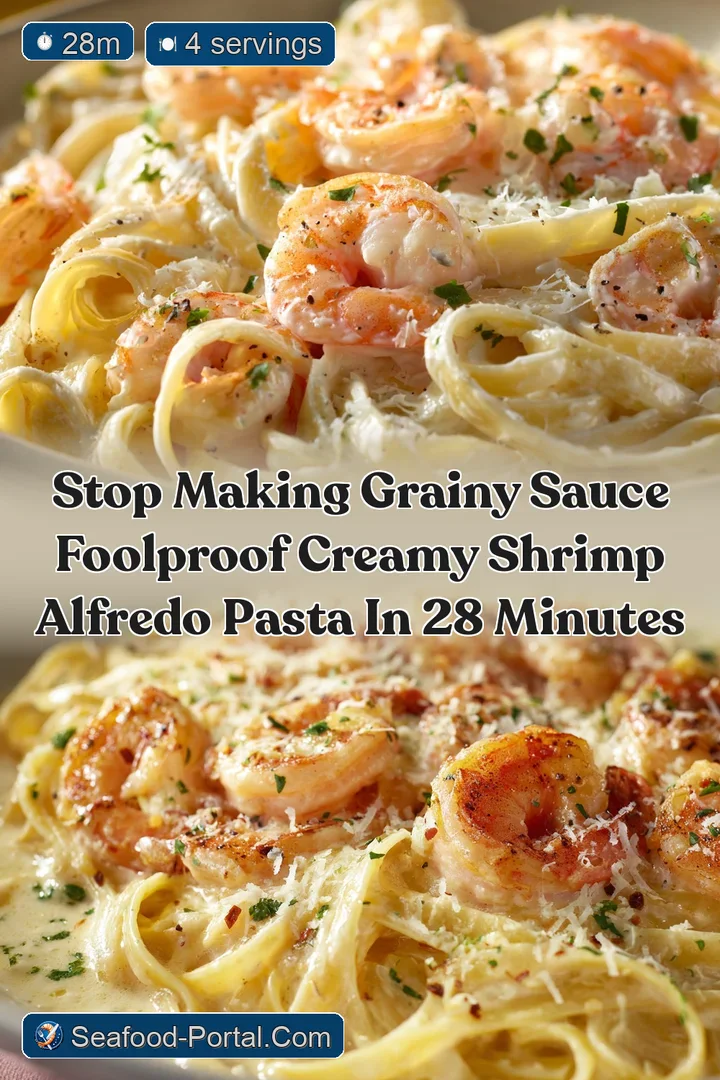 Stop making grainy sauce Foolproof Creamy Shrimp Alfredo Pasta in 28 Minutes