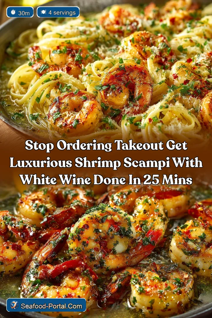 Stop Ordering Takeout Get Luxurious Shrimp Scampi With White Wine Done in 25 Mins