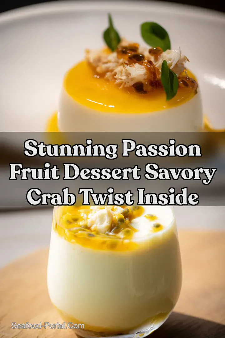 Stunning Passion Fruit Dessert Savory Crab Twist Inside