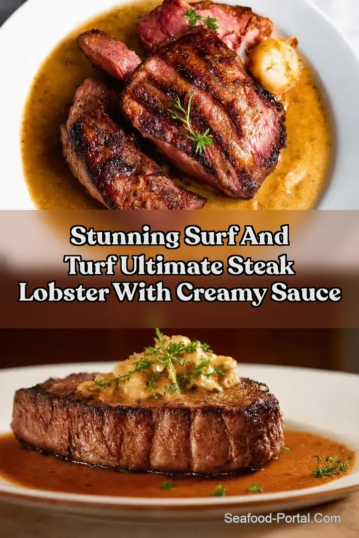 Stunning Surf and Turf Ultimate Steak Lobster with Creamy Sauce