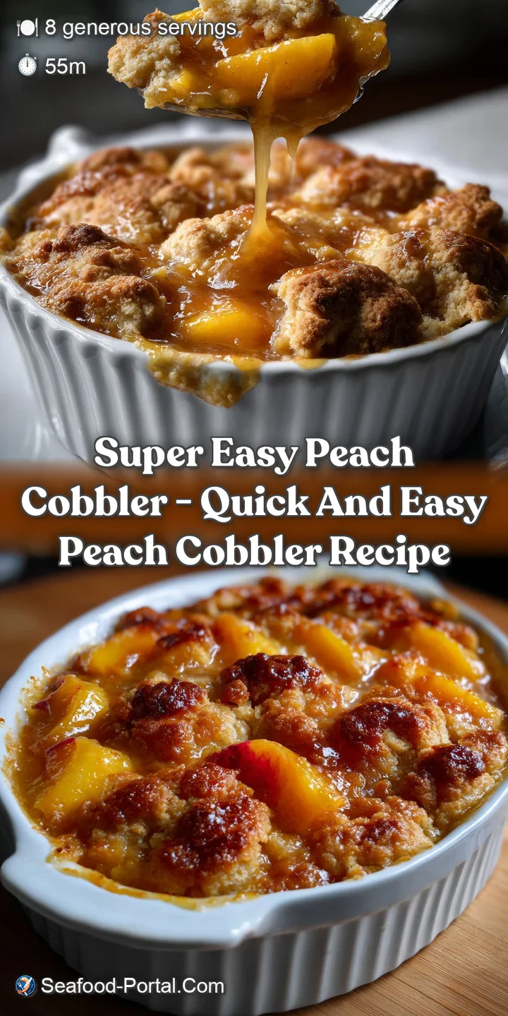 Super Easy Peach Cobbler - Quick and Easy Peach Cobbler Recipe