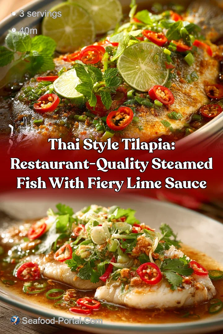 Thai Style Tilapia: Restaurant-Quality Steamed Fish with Fiery Lime Sauce