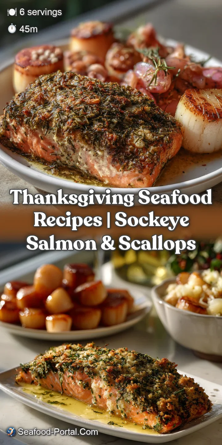 Close-up of a steaming bowl of creamy seafood stew, with chunks of tender fish and shellfish, garnished with bright green ...
