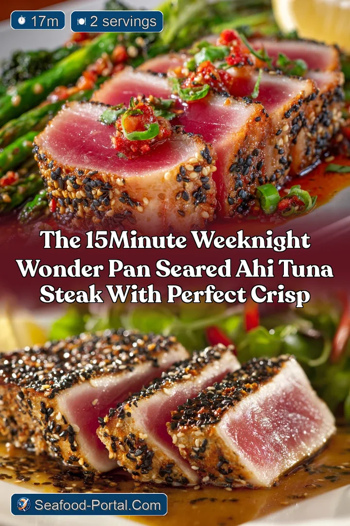 The 15Minute Weeknight Wonder Pan Seared Ahi Tuna Steak with Perfect Crisp