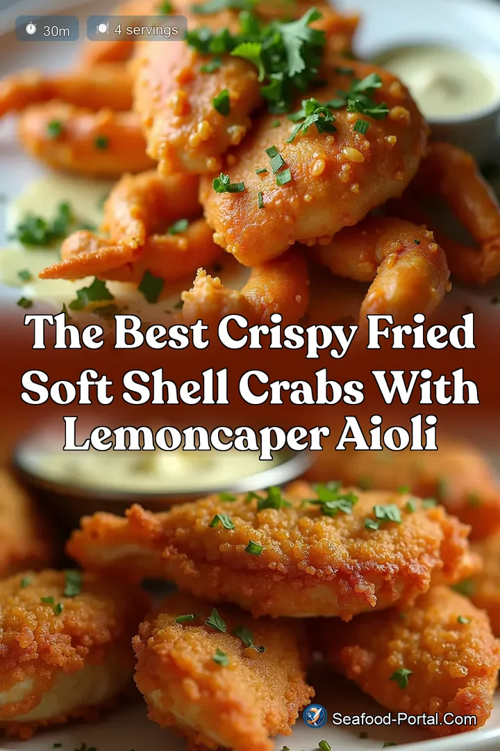 The Best Crispy Fried Soft Shell Crabs with LemonCaper Aioli