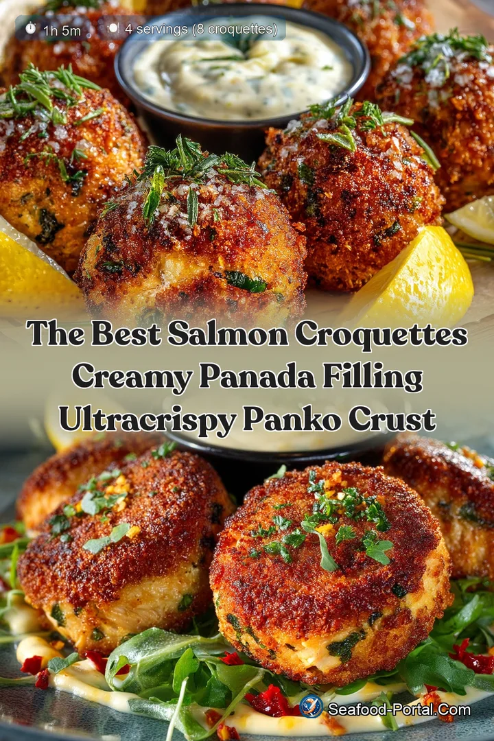 The Best Salmon Croquettes Creamy Panada Filling UltraCrispy Panko Crust