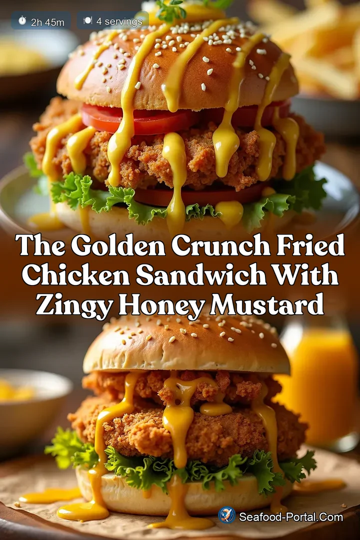 The Golden Crunch Fried Chicken Sandwich with Zingy Honey Mustard