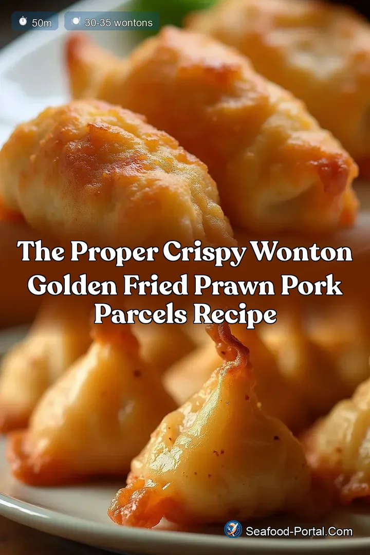 The Proper Crispy Wonton Golden Fried Prawn Pork Parcels Recipe