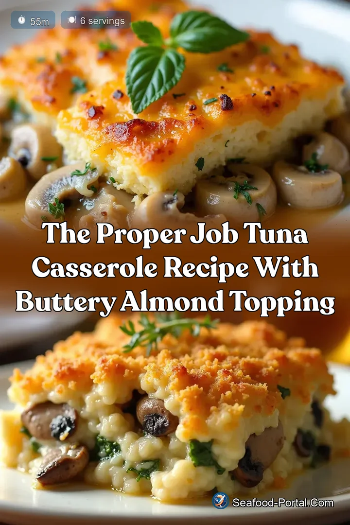 The Proper Job Tuna Casserole Recipe with Buttery Almond Topping