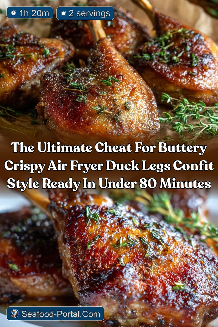 The ultimate cheat for buttery crispy Air Fryer Duck Legs Confit Style ready in under 80 minutes