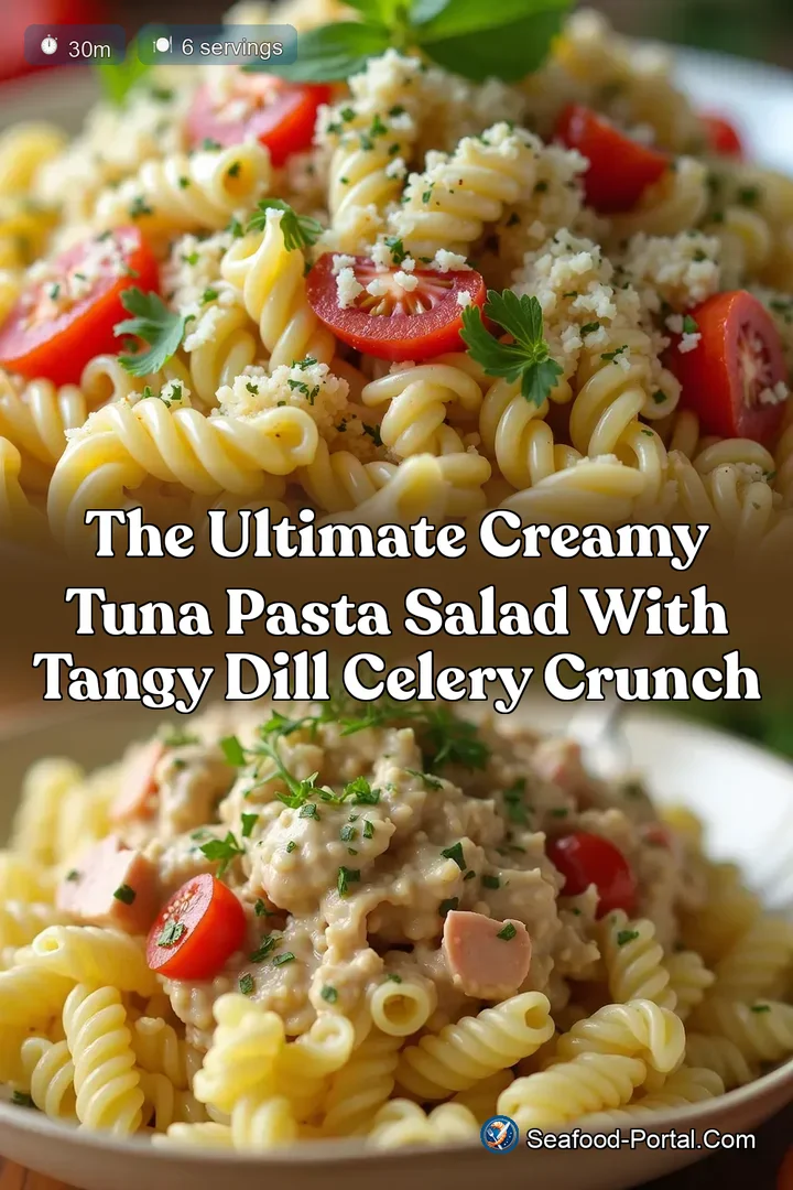 The Ultimate Creamy Tuna Pasta Salad with Tangy Dill Celery Crunch