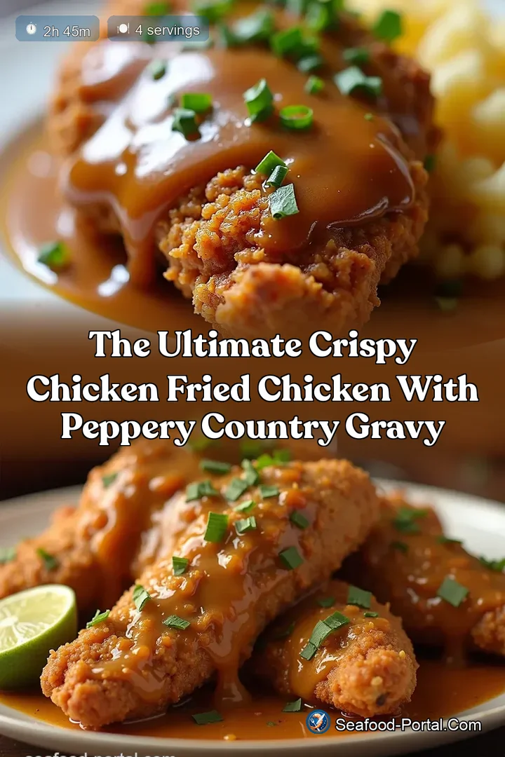 The Ultimate Crispy Chicken Fried Chicken with Peppery Country Gravy