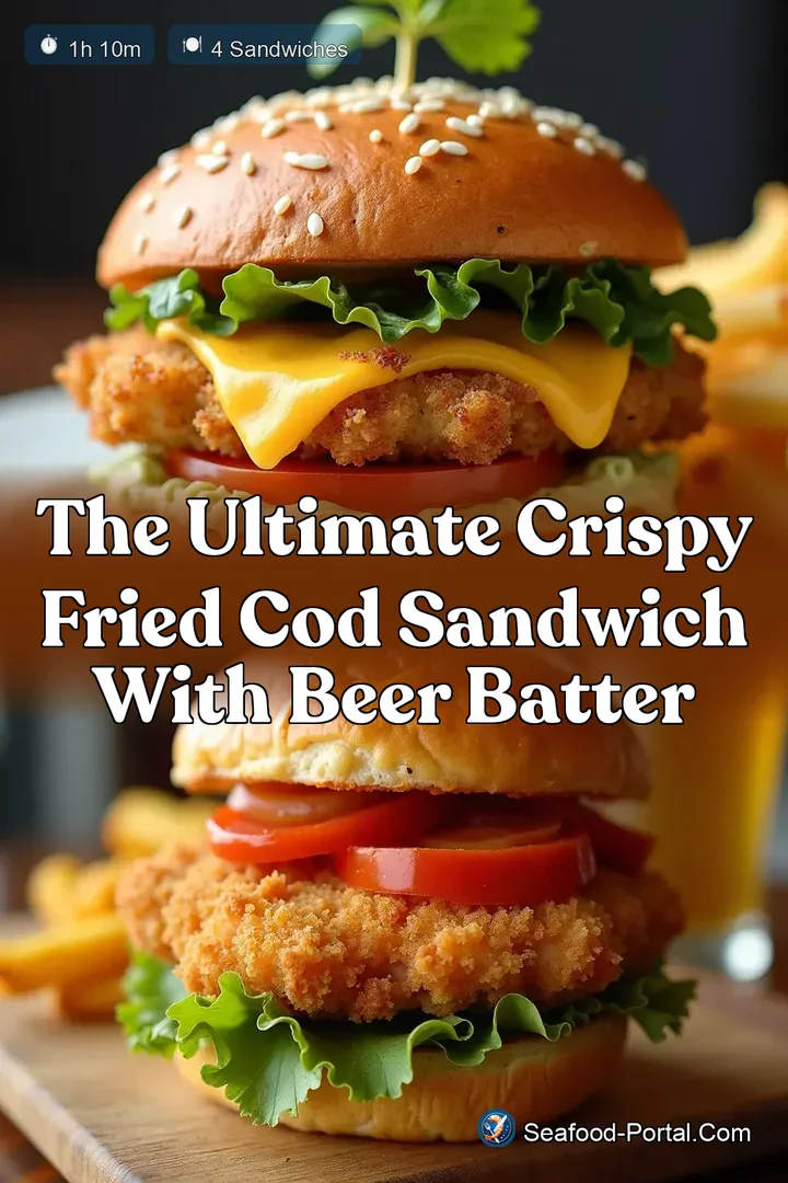 The Ultimate Crispy Fried Cod Sandwich with Beer Batter