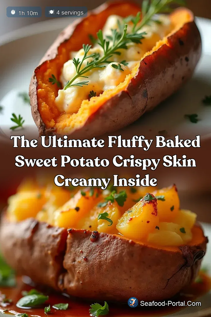 The Ultimate Fluffy Baked Sweet Potato Crispy Skin Creamy Inside