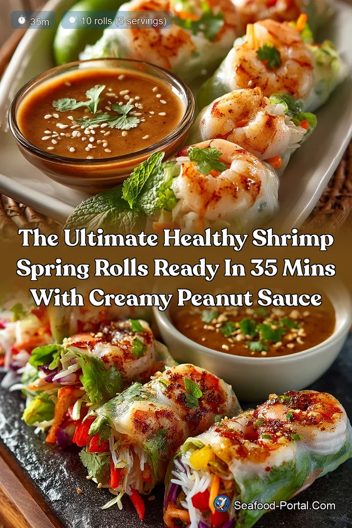 The Ultimate Healthy Shrimp Spring Rolls Ready in 35 Mins with Creamy Peanut Sauce