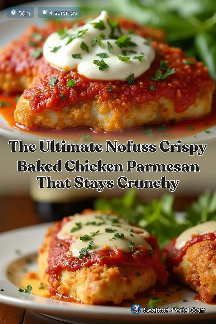 The Ultimate NoFuss Crispy Baked Chicken Parmesan That Stays Crunchy