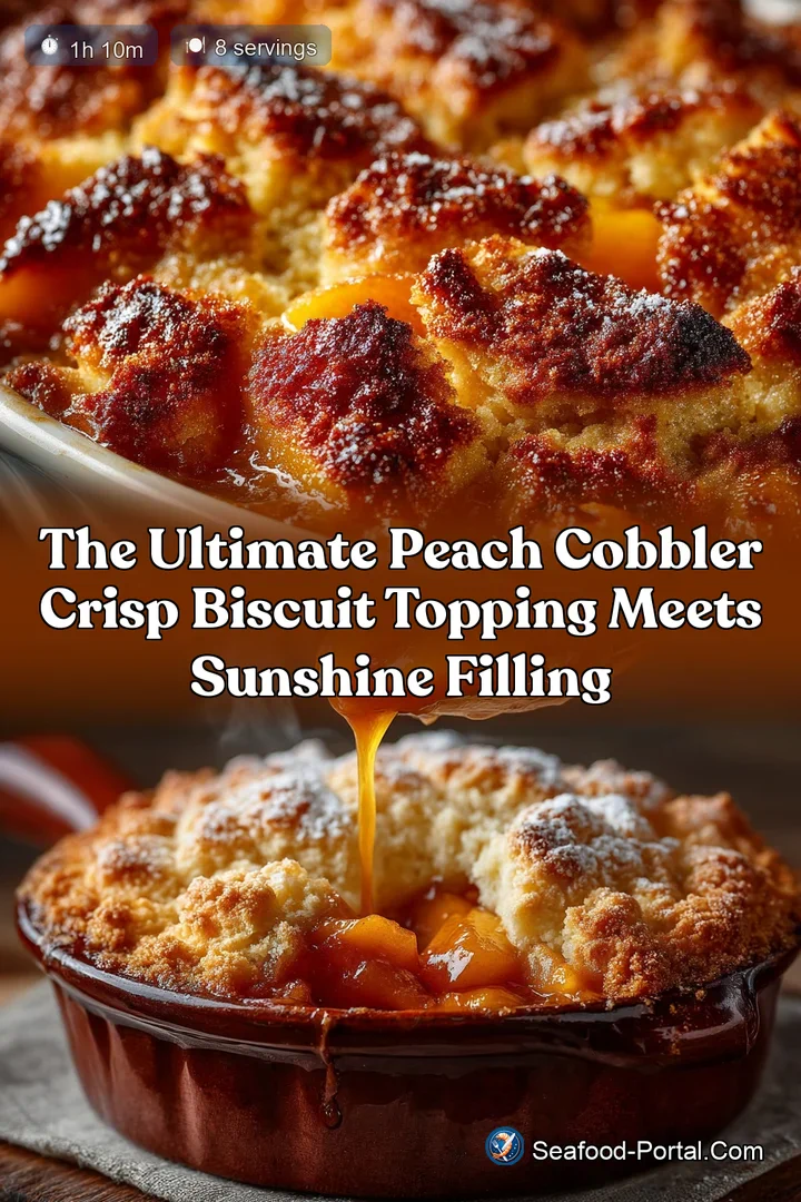 The Ultimate Peach Cobbler Crisp Biscuit Topping Meets Sunshine Filling