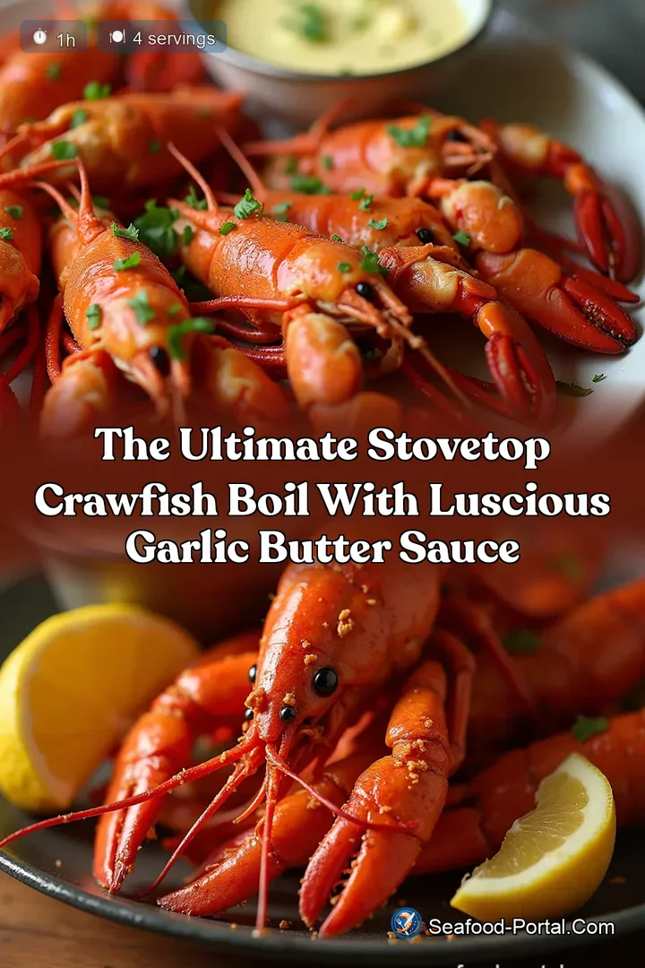 The Ultimate Stovetop Crawfish Boil with Luscious Garlic Butter Sauce