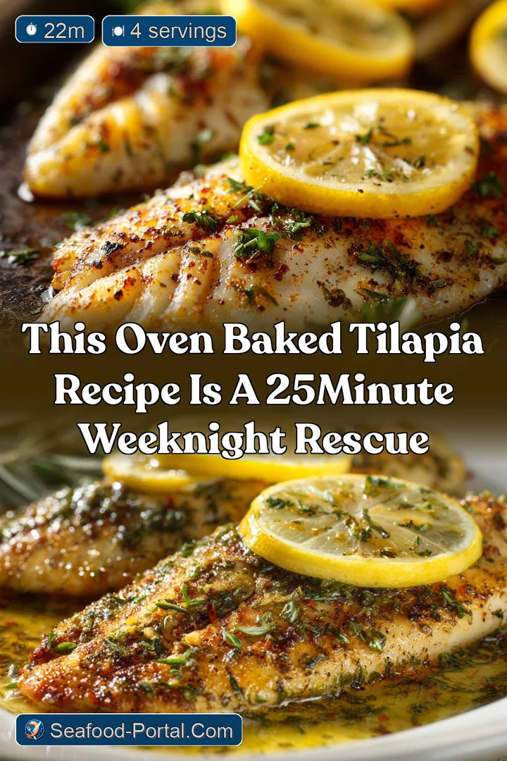 This Oven Baked Tilapia Recipe is a 25Minute Weeknight Rescue