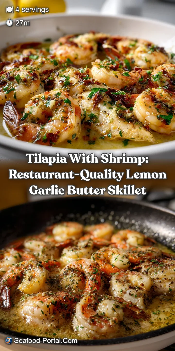 Tilapia with Shrimp: Restaurant-Quality Lemon Garlic Butter Skillet