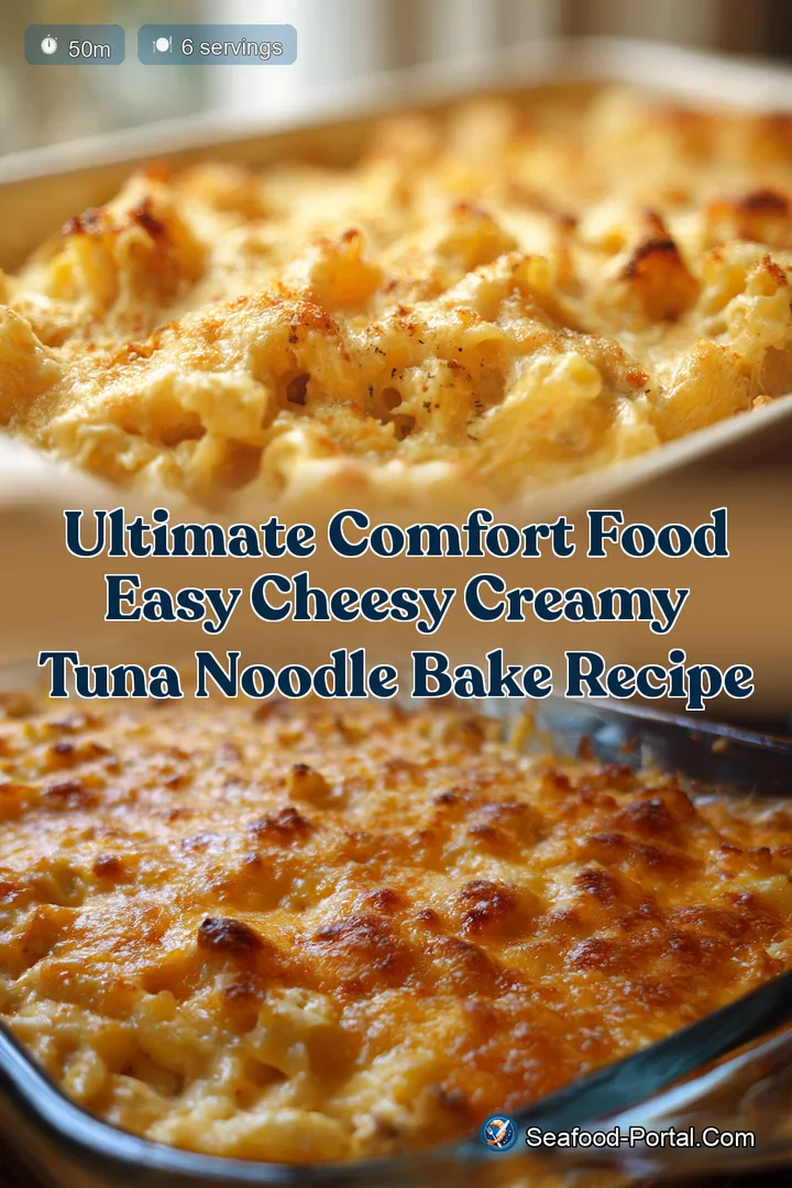 Ultimate Comfort Food Easy Cheesy Creamy Tuna Noodle Bake Recipe