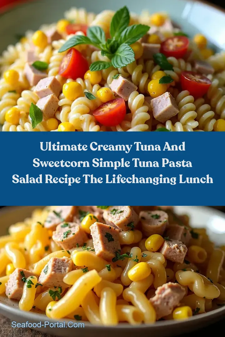 Ultimate Creamy Tuna and Sweetcorn Simple Tuna Pasta Salad Recipe The LifeChanging Lunch