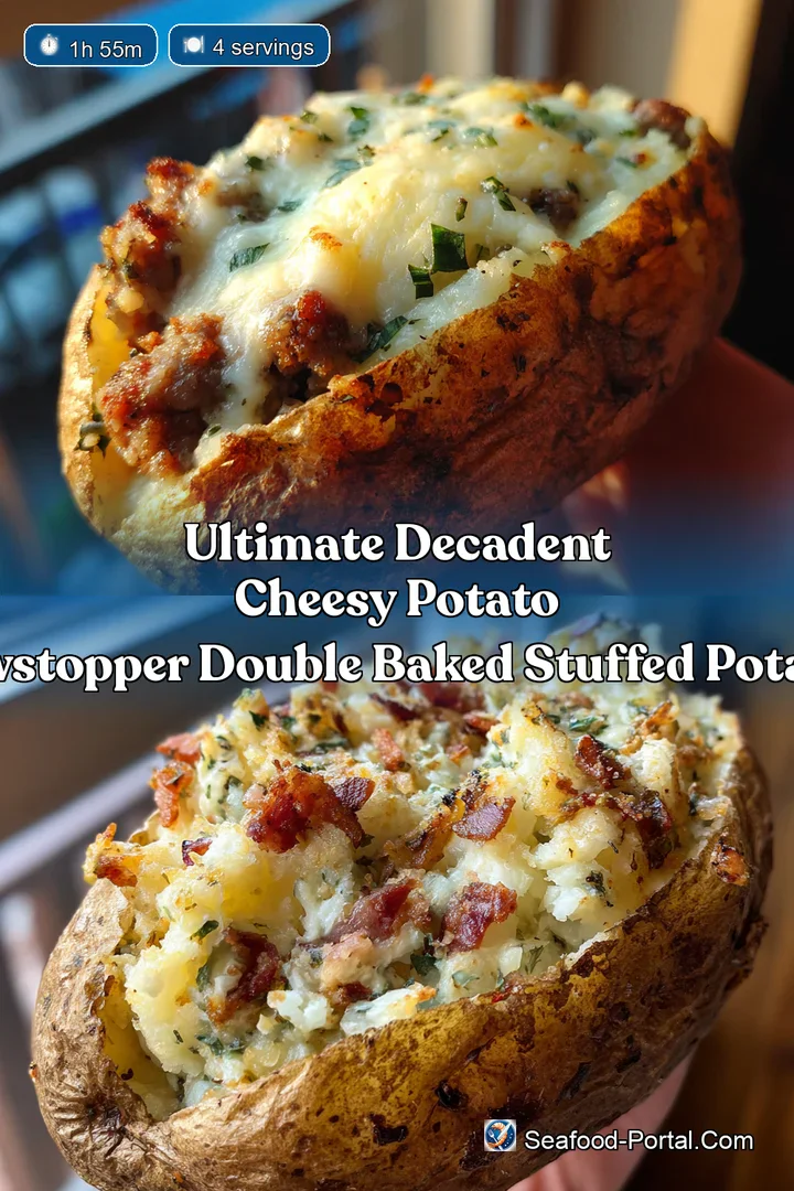 Ultimate Decadent Cheesy Potato Showstopper Double Baked Stuffed Potatoes