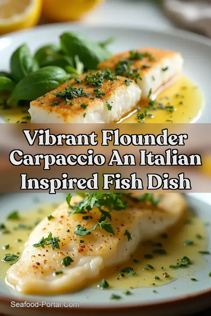 Vibrant Flounder Carpaccio An Italian Inspired Fish Dish