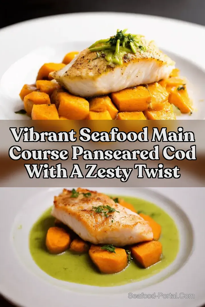 Vibrant Seafood Main Course PanSeared Cod with a Zesty Twist